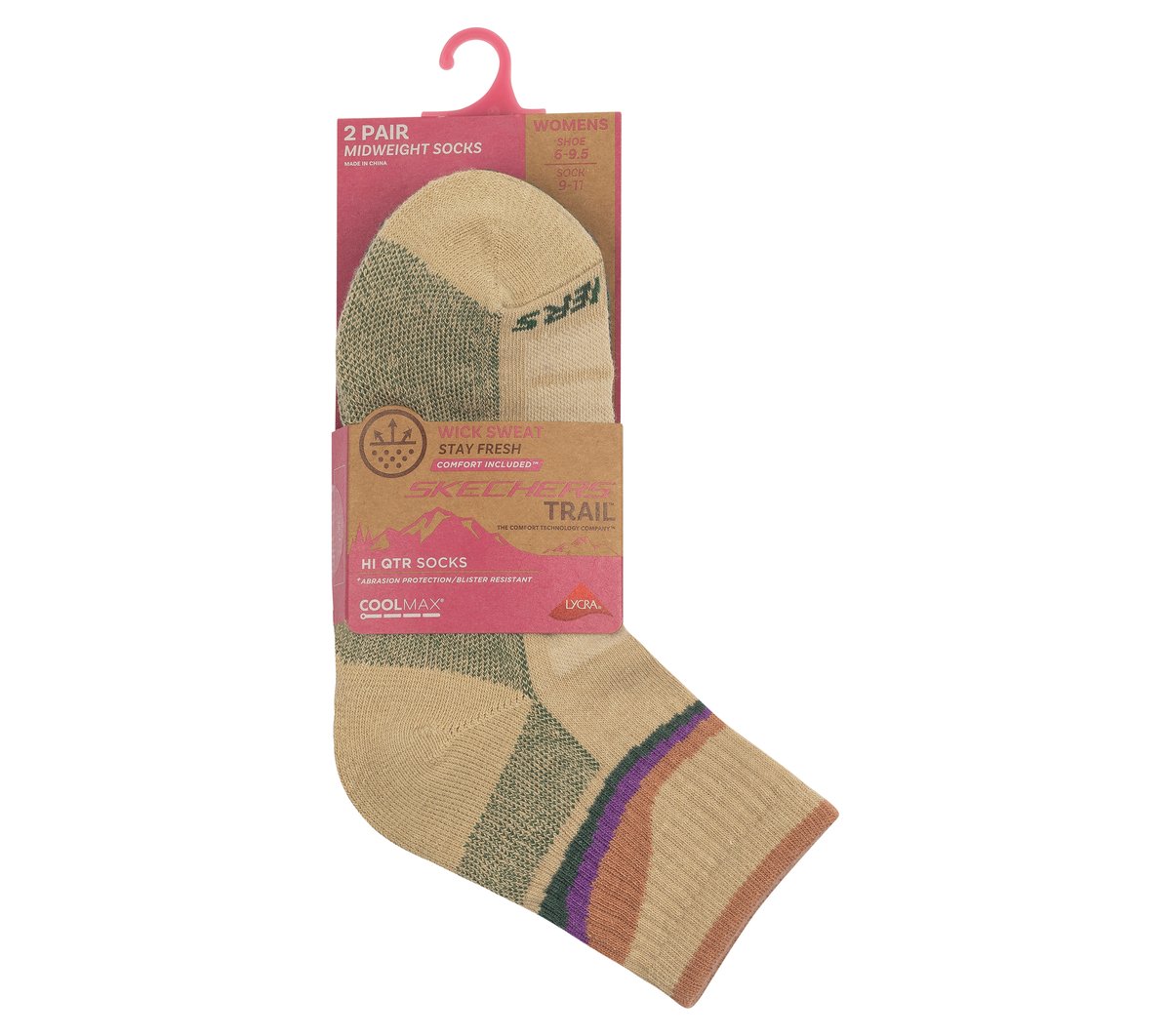 Women|Clothing Skechers 2 Pack Women's Trail Quarter Socks | Skechers Women|Clothing