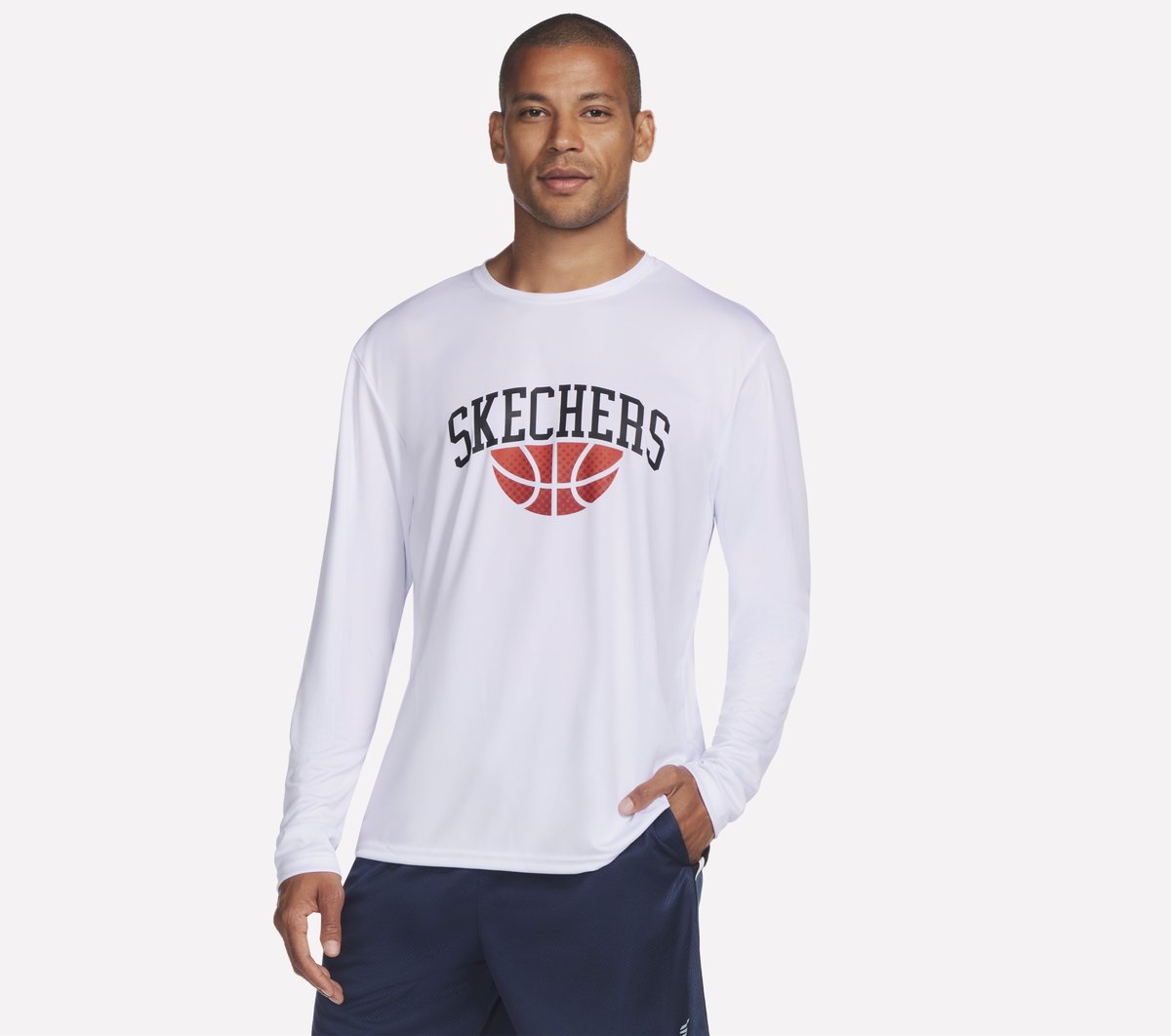 Men Skechers Hoops Long Sleeve Tee | Skechers Men